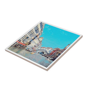 ldp VENICE - Grand Canal - strand van Rialto - Tegeltje