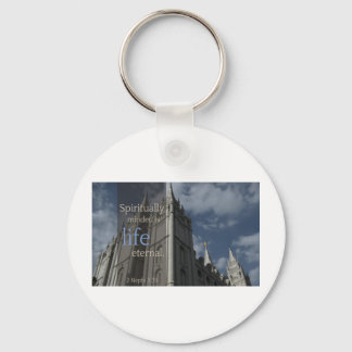 LDS citeert "Spiritally Minded is Life Eternal" Sleutelhanger