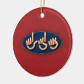 LDS in ASL. kerstversiering Keramisch Ornament (Links)