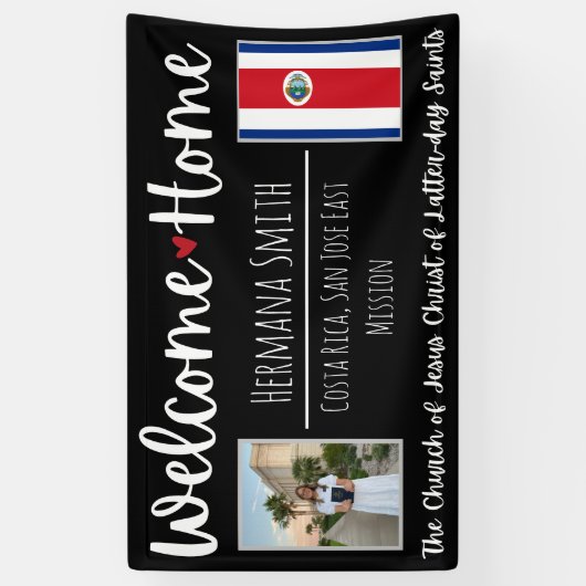 LDS Missionaire Homecoming Welkom Home Aangepast t Spandoek (Verticaal)
