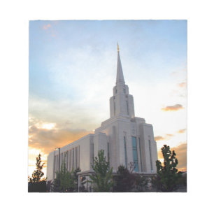 LDS-mormon Oquirrh Mountain Utah-tempel Notitieblok