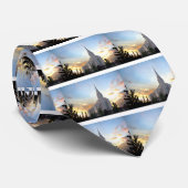 LDS-mormon Oquirrh Mountain Utah-tempel Stropdas (Opgerold)