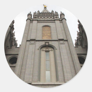 LDS Mormon Salt Lake City Temple foto Ronde Sticker