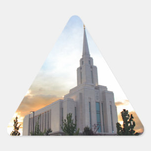 LDS mormoon Oquirrh Mountain Utah tempel Driehoek Sticker