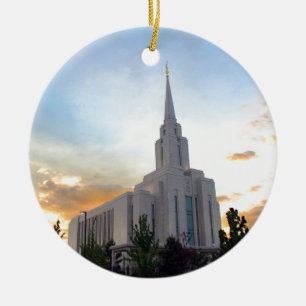 LDS mormoon Oquirrh Mountain Utah tempel Keramisch Ornament