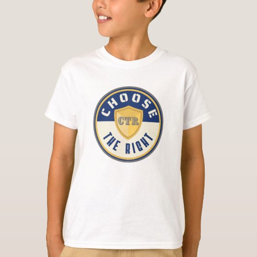 LDS Primary CTR Kies het juiste Tshirt Bapstism (Voorkant)