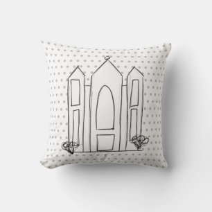 LDS Salt Lake City Tempel eenvoudige moderne mormo Kussen