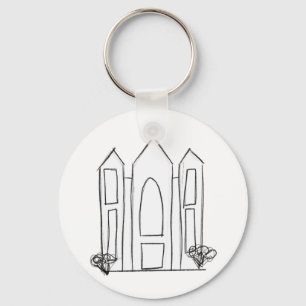 LDS Salt Lake City Tempel eenvoudige moderne mormo Sleutelhanger