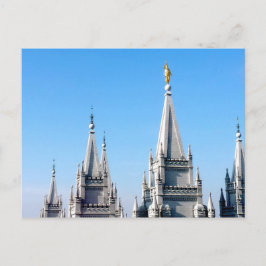 lds salt lake city tempel engel moroni briefkaart