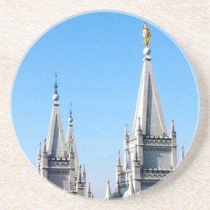 lds salt lake city tempel engel moroni zandsteen onderzetter