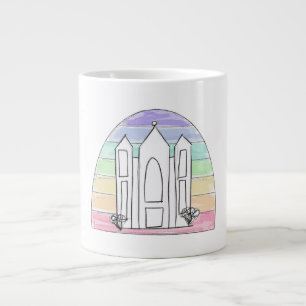 LDS Salt Lake City Tempel regenboog zonsondergang Extra Grote Beker