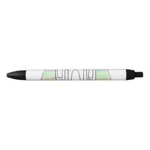 LDS Salt Lake City Tempel regenboog zonsondergang  Zwarte Inkt Pen