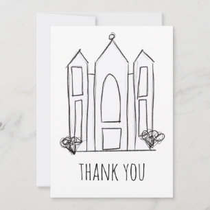 LDS Salt Lake City Temple eenvoudig modern mormon Bedankkaart