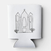 LDS Salt Lake City Temple eenvoudig modern mormon Blikjeskoeler (Achterkant)