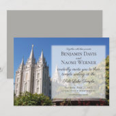 LDS Salt Lake Temple Wedding Invitations Kaart (Voorkant / Achterkant)