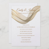 LDS Temple Faire-part de mariage-Le Voile Invitati (Devant / Derrière)