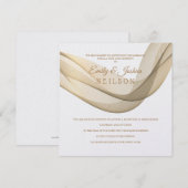 LDS Temple Wedding Reception Invitation-The Veil Kaart (Voorkant / Achterkant)