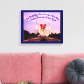 LDS Washington D.C. Temple Canvas Afdruk (Insitu (Woonkamer))