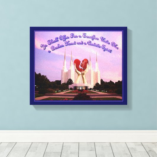 LDS Washington D.C. Temple Canvas Afdruk (Insitu (Houten vloer))