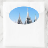 lds zout meer stad tempple angel moroni ovale sticker (Tas)