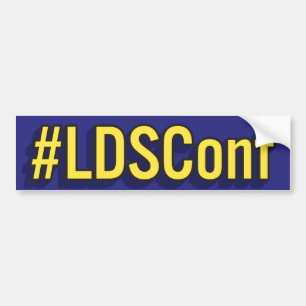 #LDSConf, de hashtag voor LDS-conferentie. Bumpersticker