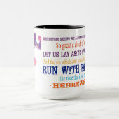 Le 12:1 d'Hébreux tasse "courent course" (Centre)