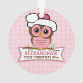 Le 1er Noël de bébé Chouette Rose (dos)