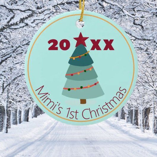 Le 1er ornement photo de Noël de Mimi