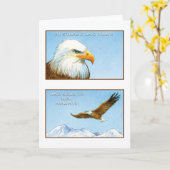 Le 40:31 d'Isaïe de carte de voeux d'Eagle (Fleur jaune)