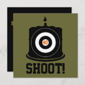 Le 40e anniversaire du tireur d'élite - Invitation (Devant / Derrière)