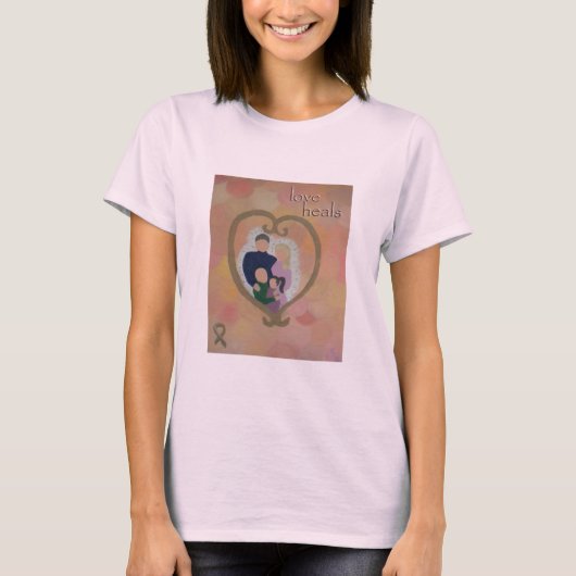 le "amour guérit" le T-shirt d'art de coeur de (Devant)