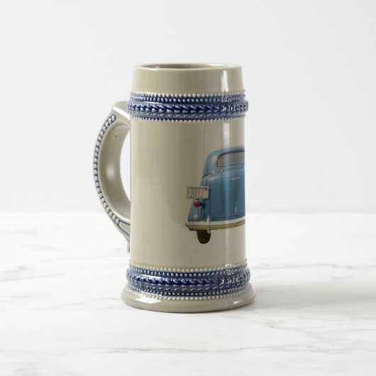 Le ~ ANTIQUE de tasse de bière du BLEU CHEVY (Devant gauche)