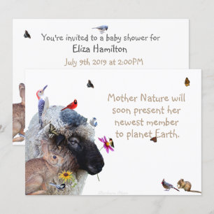 Le Baby shower de la nature : invitation