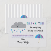 Le baby shower de nuage de cartes de Merci (Devant / Derrière)