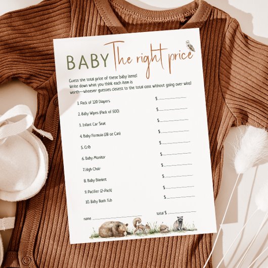 Le Baby shower Des Animaux De Bois La Bonne Carte