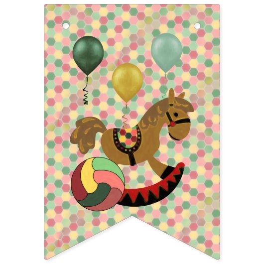 Le BABY SHOWER Nursery ajouter le nom aux drapeaux (Premier drapeau)