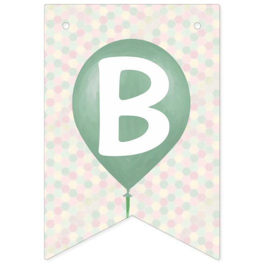 Le BABY SHOWER Nursery ajouter le nom aux drapeaux (Troisième drapeau)