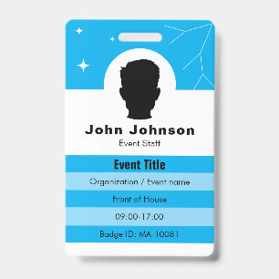 Le badge de l'événement est personnalisable
