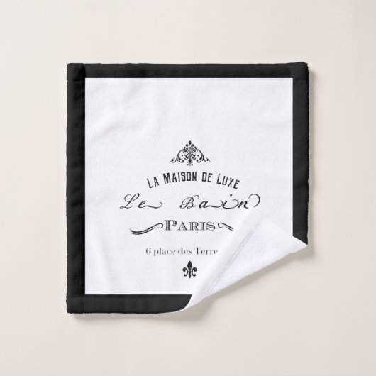 Le Bain Black Boarder (Gant de toilette)