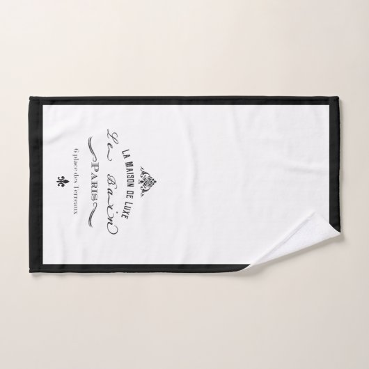 Le Bain Black Boarder (Serviette à main)