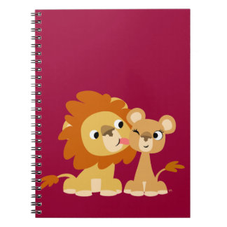 Le baiser : Carnet mignon de couples de lion de