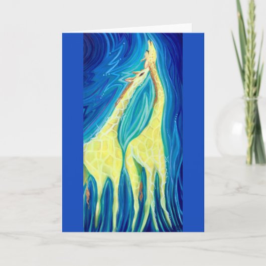 Le Baiser - Carte Artistique Girafe (Devant)