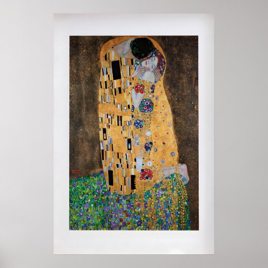 Le Baiser de Gustav Klimt Impression d'art vintag (Devant)