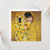 le baiser - Gustav Klimt - Carte de voeux plat (Devant/Arrière en situation)