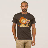Le baiser : T-shirt mignon de couples de lion de (Devant entier)