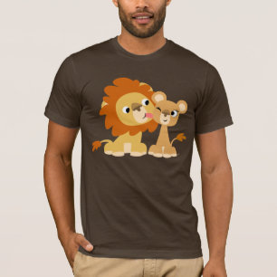Le baiser : T-shirt mignon de couples de lion de