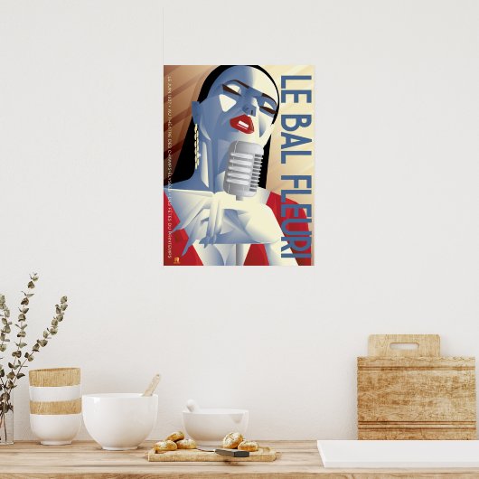 LE BAL FLEURI-poster Poster (Keuken)