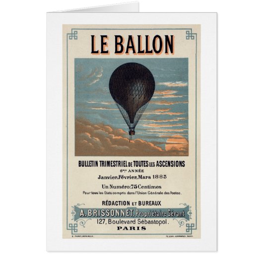Le Ballon Toute Occasion Carte de voeux vierge (Devant)
