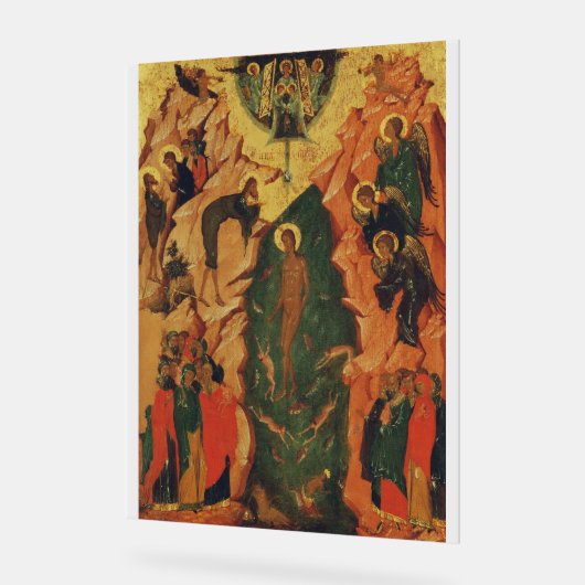 Le baptême de Jésus-Christ icône byzantine (Angle)
