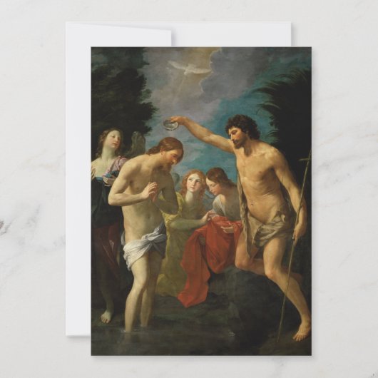 "Le Baptême du Christ" art invitations personnalis (Devant)